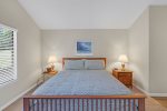 King bed with new linens